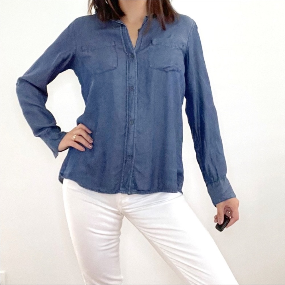 Stitch Fix Tinsel Chambray Long Sleeve Shirt